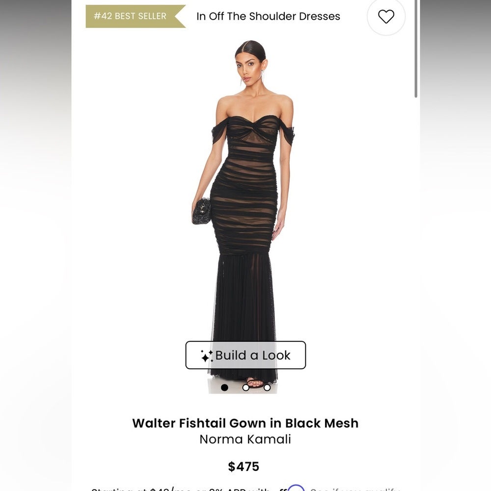 Norma kamali walter fishtail gown